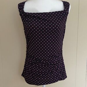 White House Black Market Geometric Sleeveless Top